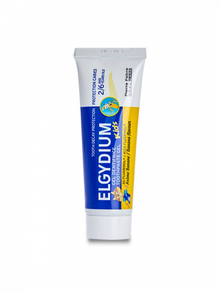 ELGYDIUM Kids gelová zubní pasta pro děti, banán, 50 ml