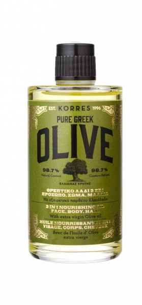 KORRES PURE GREEK OLIVE - vyživující olej 3v1, 100 ml