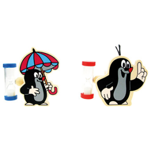 Přesýpací hodiny a stojánek na kartáček, Krteček