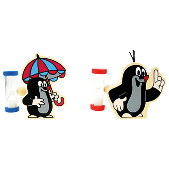 Přesýpací hodiny a stojánek na kartáček, Krteček