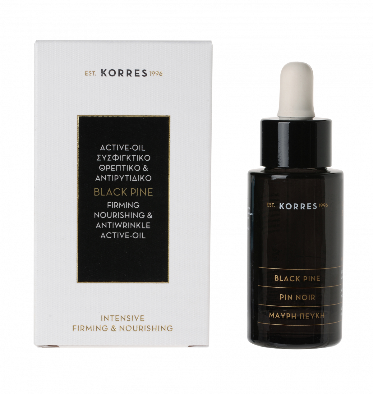 KORRES Black Pine zpevňující a liftingový pleťový olej s extraktem z