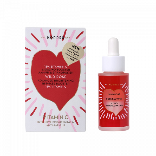KORRES Wild Rose 15% Vitamin C Advanced Brightening Bi-phase Booster dvoufázový rozjasňující booster, 30 ml