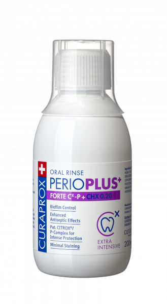 Curaprox Perio Plus+ Forte ústní voda (0,20% CHX), 200 ml