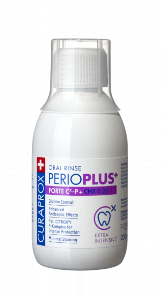 Curaprox Perio Plus+ Forte ústní voda (0,20% CHX), 200 ml