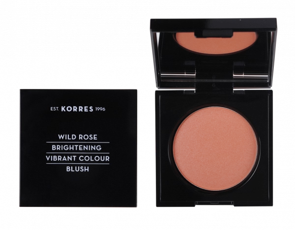 KORRES Wild Rose Blush tvářenka s divokou růží, odstín 42 LUMINOUS APRICOT, 5,5 g