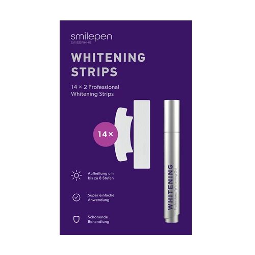 Smilepen Whitening Strips, sada bělicích pásek a gelového pera