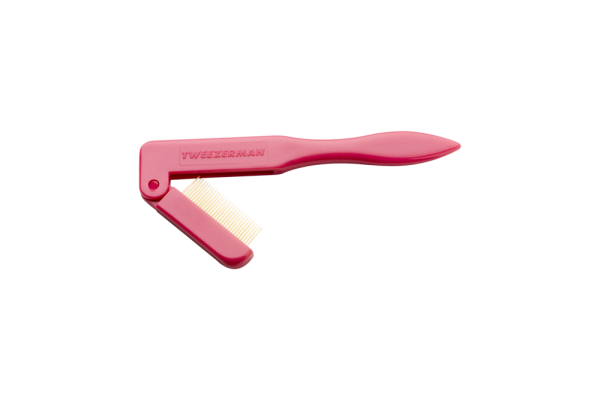Tweezerman Folding Lash Comb, růžový hřebínek na rozčesání řas