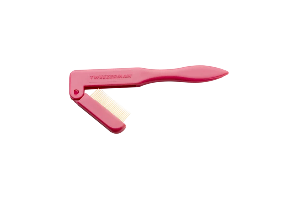 Tweezerman Folding Lash Comb, růžový hřebínek na rozčesání řas