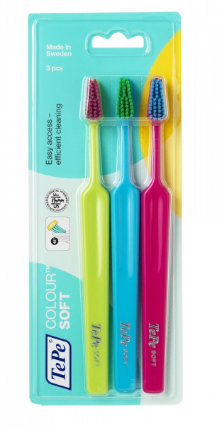 TePe Select Colour soft, sada zubních kartáčků, 2+1 zdarma