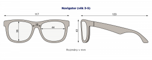 BABIATORS Navigator sluneční brýle, černé, 3-5 let