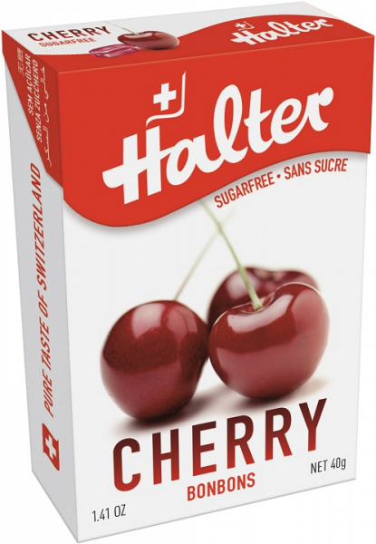 Halter Višeň (Cherry), bonbóny bez cukru, 40 g