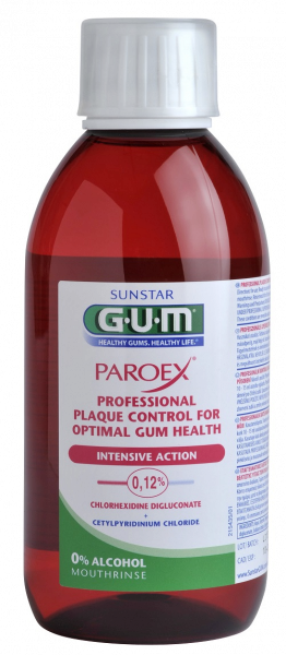 GUM PAROEX ústní voda (výplach, CHX 0,12 % + CPC 0,05 %), 300 ml