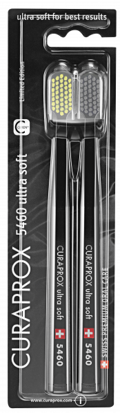 Curaprox CS 5460 zubní kartáčky, ultra soft, edice Black, 2 ks