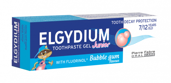 ELGYDIUM Junior gelová zubní pasta, příchuť žvýkačky, 50 ml