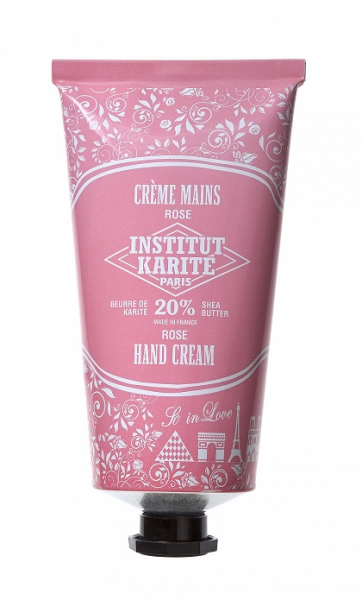 Institut Karite Rose Hand Cream krém na ruce s vůní růže, 75 ml