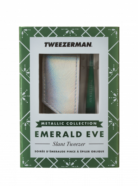 Tweezerman Emerald Eve Slant Smaragd pinzeta v dárkovém balení