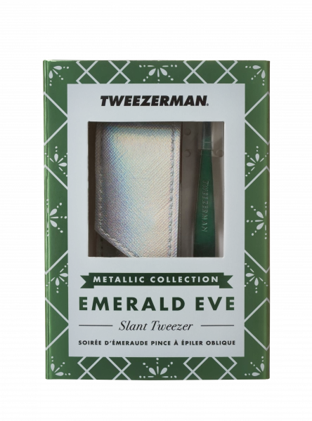 Tweezerman Emerald Eve Slant Smaragd pinzeta v dárkovém balení