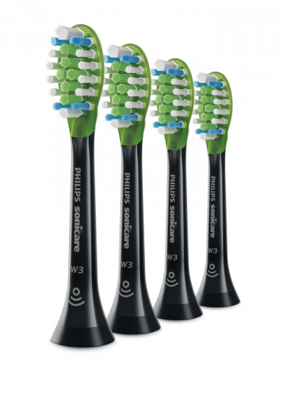 Philips Sonicare W3 Premium White Black HX9064/33, náhradní hlavice, 4 ks