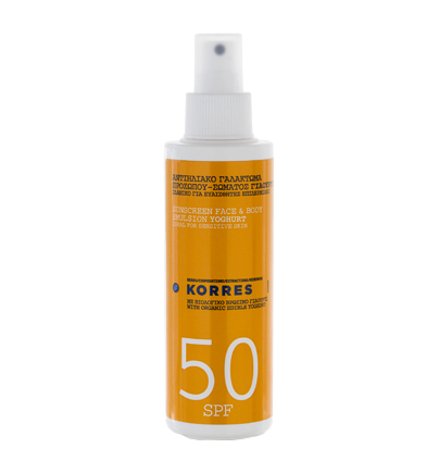 KORRES Sunscreen Emulsion Yoghurt emulze na opalování SPF50, 150 ml