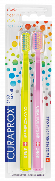 Curaprox CS 5460 zubní kartáček, Ultra soft RAINBOW duo pack