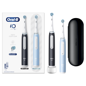 Oral-B iO Series 3 Matt Black/Ice Blue Duo elektrický zubní kartáček