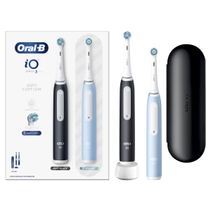 Oral-B iO Series 3 Matt Black/Ice Blue Duo elektrický zubní kartáček