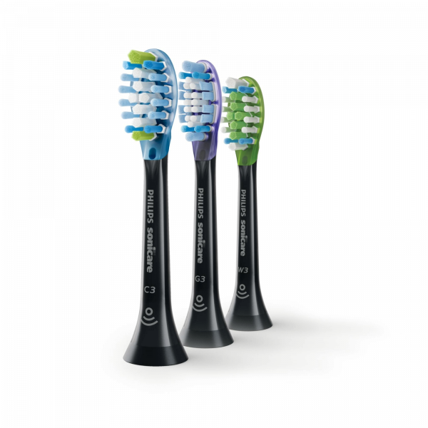 Philips Sonicare C3 Premium Plaque Control Black HX9073/33, náhradní hlavice, mix 3 ks