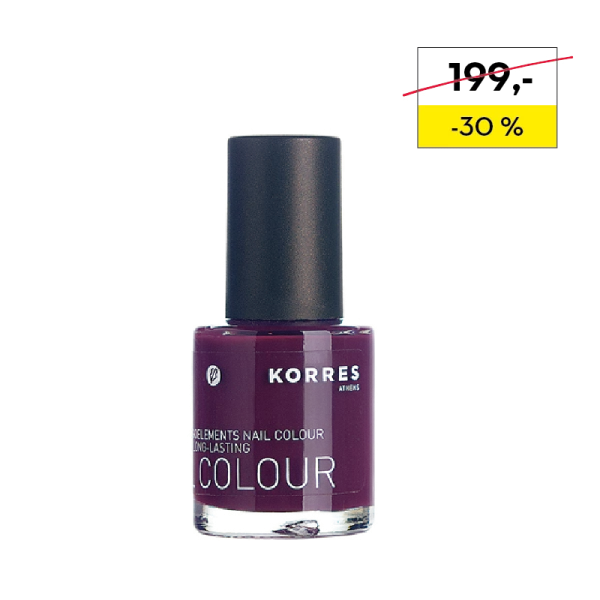 KORRES Nail Colour PURPLE 27 - pečující lak na nehty odstín 27, 10 ml
