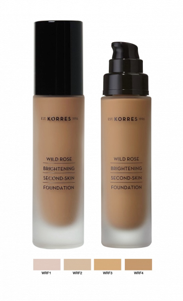 KORRES Wild Rose rozjasňující make-up s divokou růží a SPF15, odstín WRF4, 30 ml