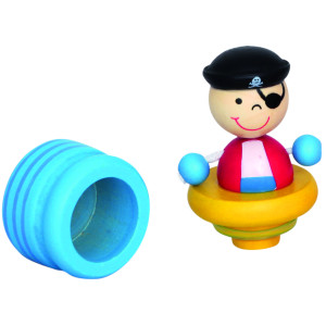 Krabička na první zoubky ze dřeva, motiv PIRÁT
