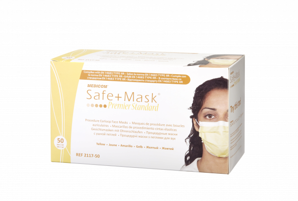 Medicom Safe Mask Premier Standard ústenka, světle žlutá, 50 ks