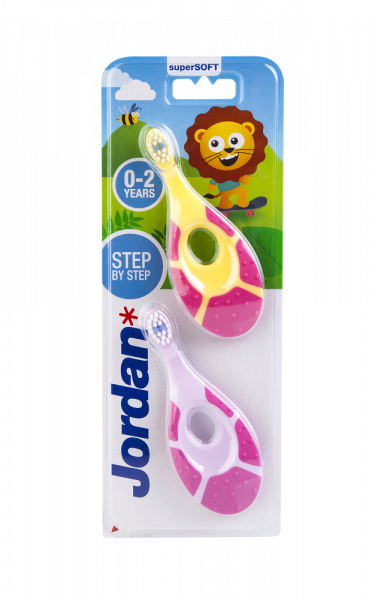 Jordan Step 1 kartáček pro batolata (0-2 roky), výhodné balení 2 ks