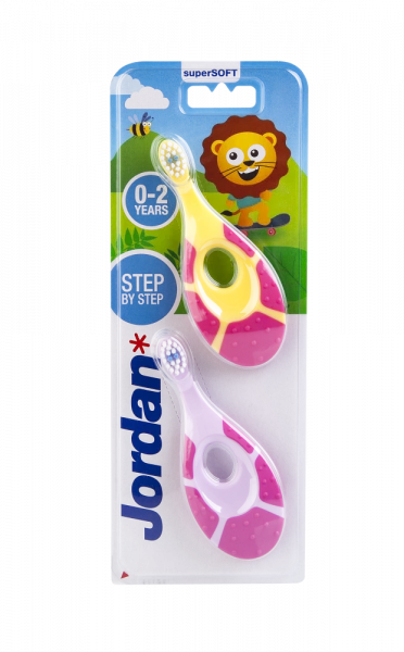 Jordan Step 1 kartáček pro batolata (0-2 roky), výhodné balení 2 ks