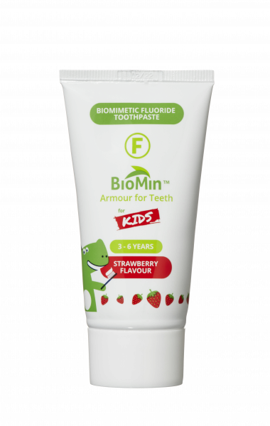 BioMin F gelová zubní pasta pro děti, jahoda, 37,5 ml