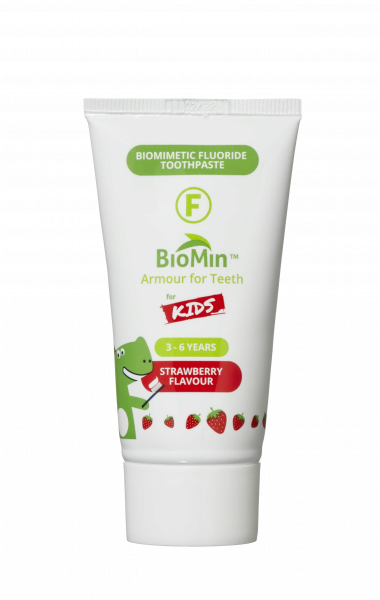 BioMin F gelová zubní pasta pro děti, jahoda, 37,5 ml