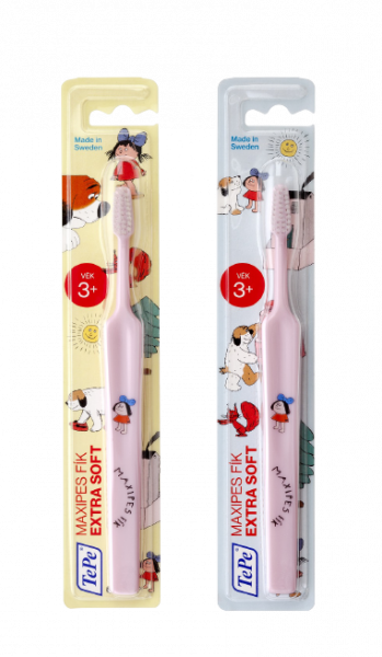 TePe Kids x-soft, dětský zubní kartáček s Maxipsem Fíkem