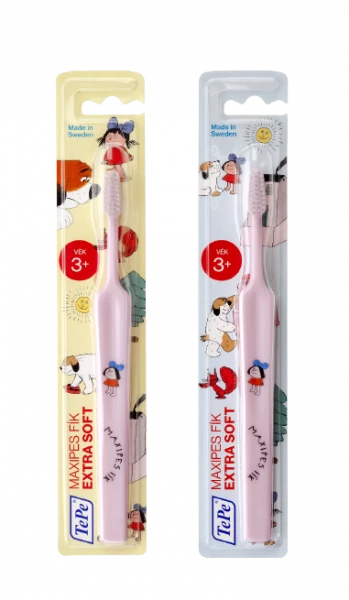TePe Kids x-soft, dětský zubní kartáček s Maxipsem Fíkem