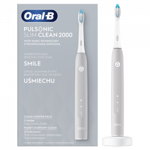 Oral-B Pulsonic Slim Clean 2000 Grey, sonický kartáček