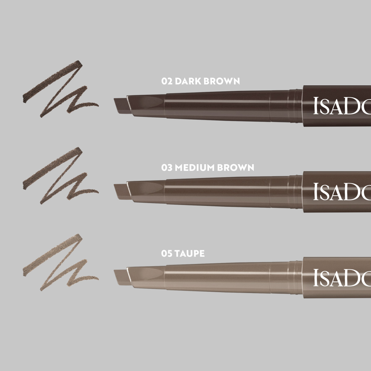 ISADORA The Sculpting Brow Pen 02 Dark Brown, voděodolná tužka na obočí