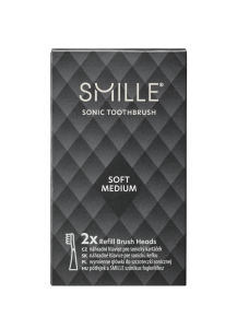 SMILLE Sonic Brush, náhradní hlavice, černá, 2ks