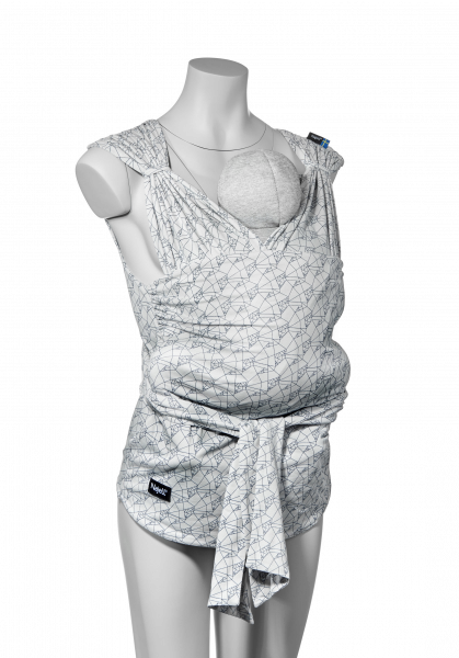 Najell Wrap šátek, šedý se vzorem, S/M