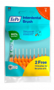 TePe Original mezizubní kartáčky z bioplastu 0,45 mm, oranžové, 8+2 ks zdarma