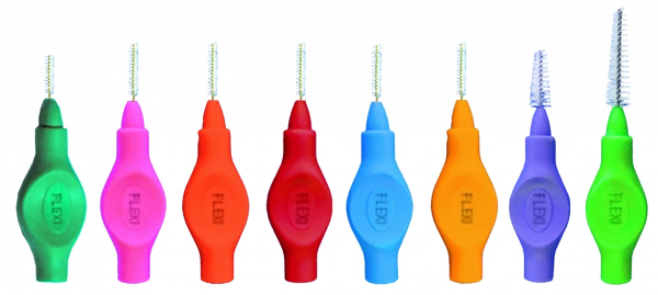 Tandex Flexi mezizubní kartáčeky žluté 0,7 mm, 25 ks + krytek