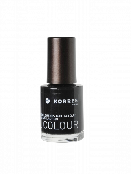KORRES Nail Colour BLACK 101 pečující lak na nehty, odstín 101, 10 ml