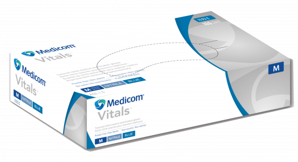 Medicom Safetouch Advanced Vitals Nitrile (XL) - rukavice nepudrované, modrá barva, 200 ks