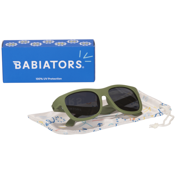 BABIATORS Eco Collection Navigator Wild Moss, sluneční brýle zelené, 0-2 roky