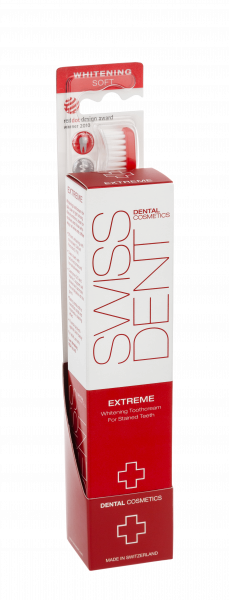 SWISSDENT DUO EXTREME intenzivní bělicí pasta, 50 ml + Whitening kartáček zdarma