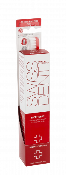SWISSDENT DUO EXTREME intenzivní bělicí pasta, 50 ml + Whitening kartáček zdarma