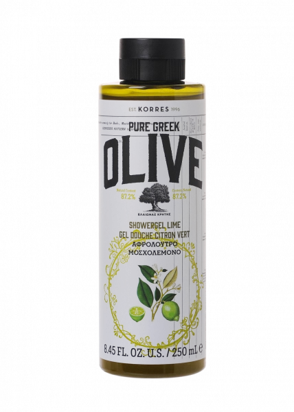 KORRES Pure Greek Olive Lime sprchový gel s vůní limetky, 250 ml - TESTER