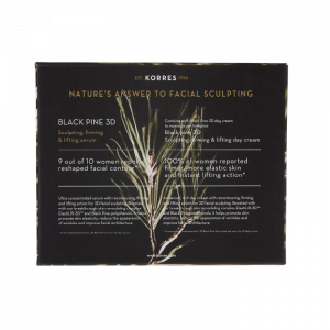KORRES Black Pine 3D dárková sada – pleťové sérum 30 ml a cestovní denní krém pro normální až suchou pleť